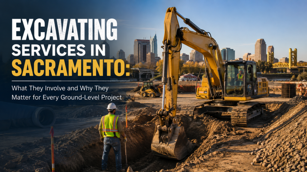 Excavating Services in Sacramento: What They Involve and Why They Matter for Every Ground-Level Project